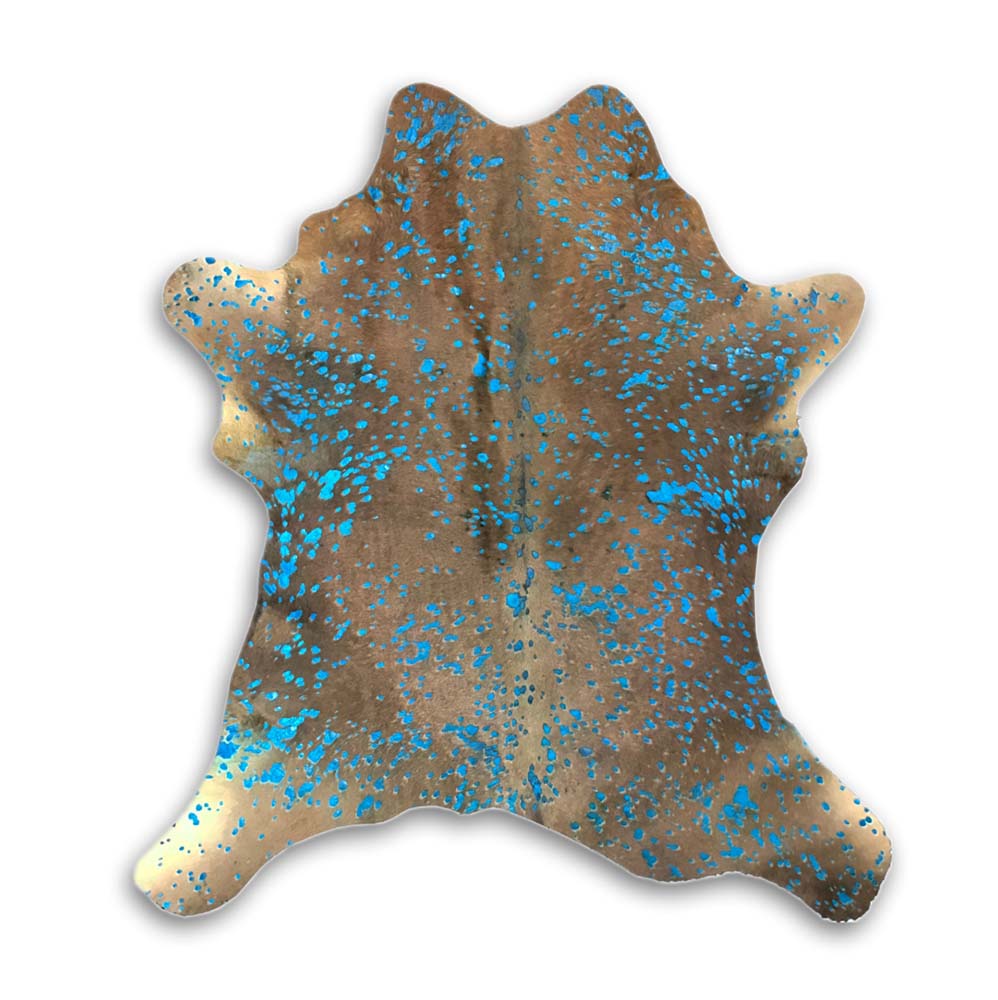 Mini Acid Wash Brazilian Hair on Cowhide Rug - 7-9 Sq. Ft.