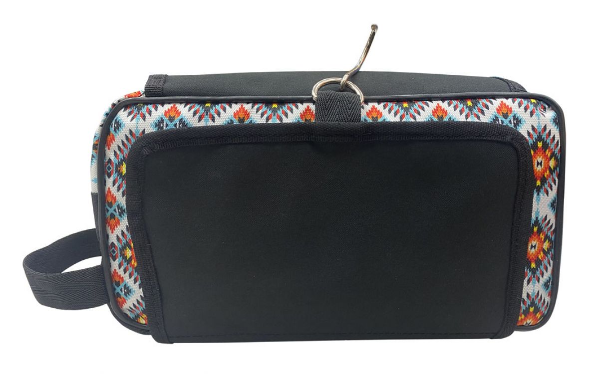 Showman Aztec print roll up accessory bag