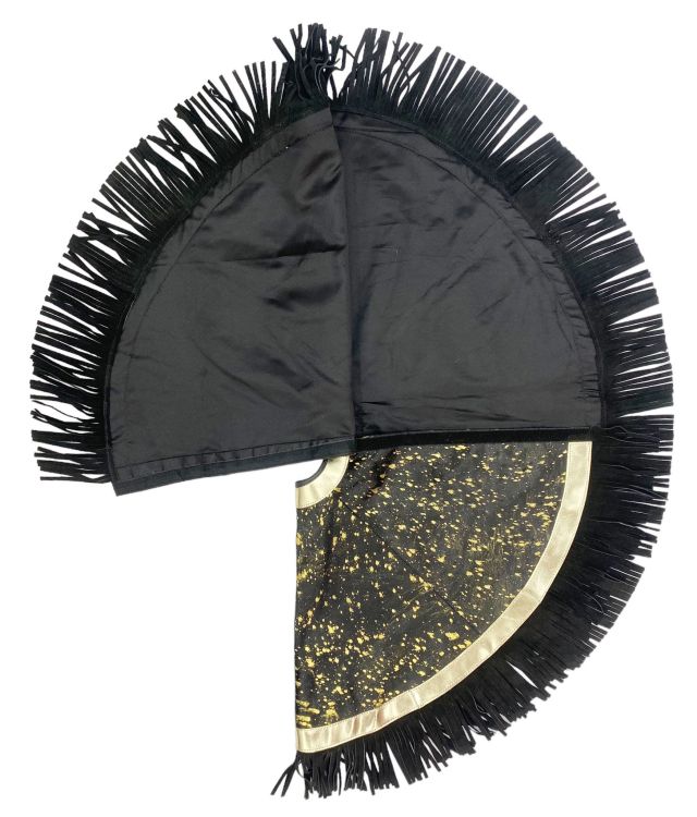 Showman Cowhide Leather Christmas Tree Skirt - Gold Acid Wash