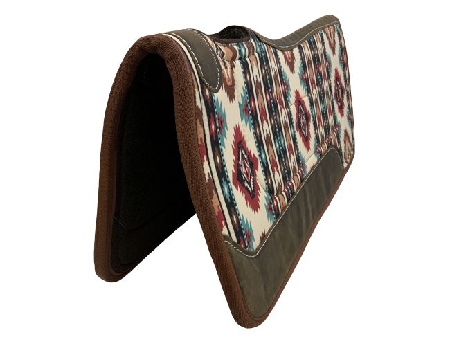 Showman 31" x 32" Nylon Printed Top Contoured Felt Bottom Saddle Pad - Tribal Diamond