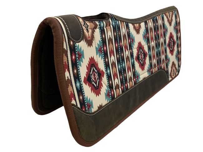 Showman 31" x 32" Nylon Printed Top Contoured Felt Bottom Saddle Pad - Tribal Diamond