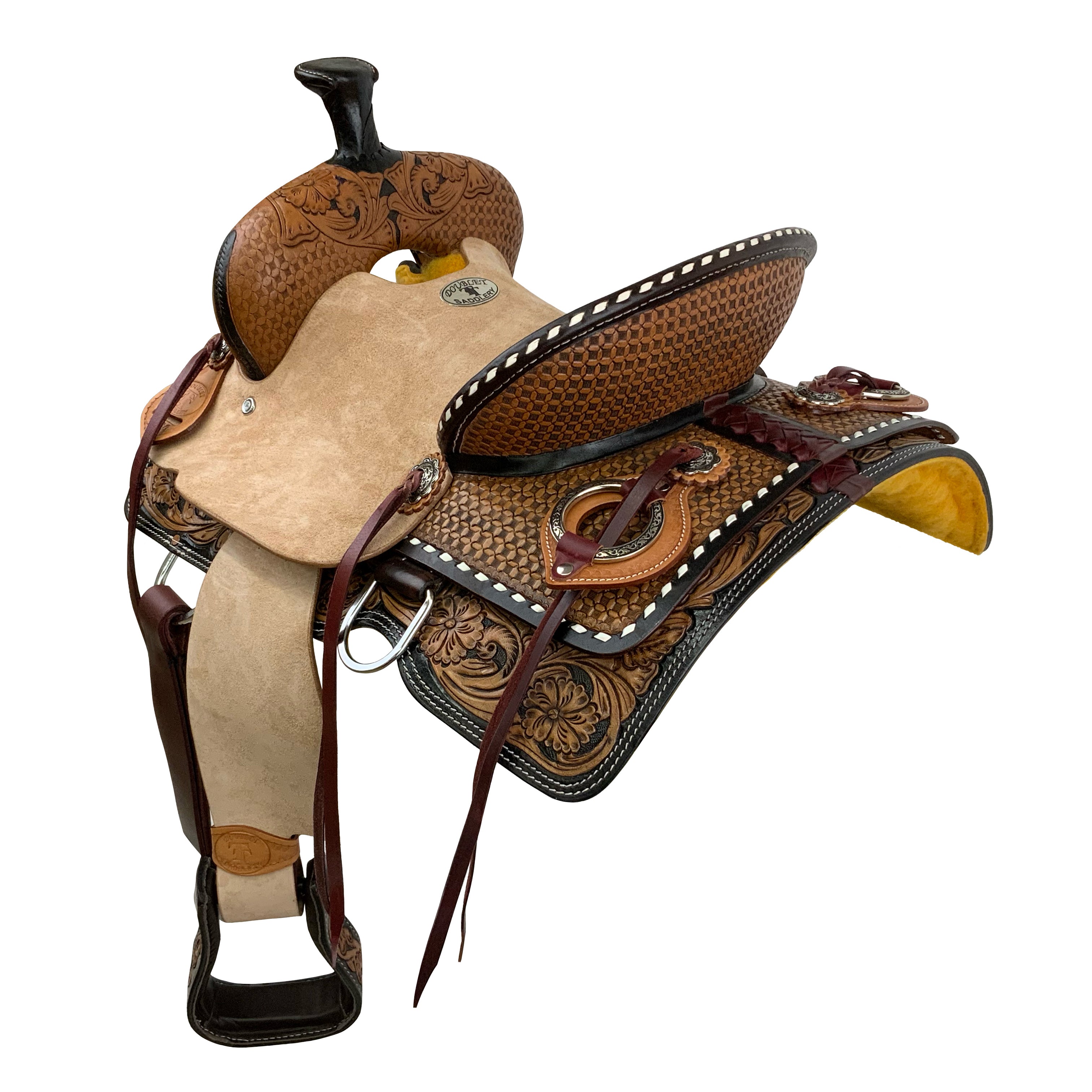 Double T Wildflower Wrangler Roper Style Saddle - 13 Inch