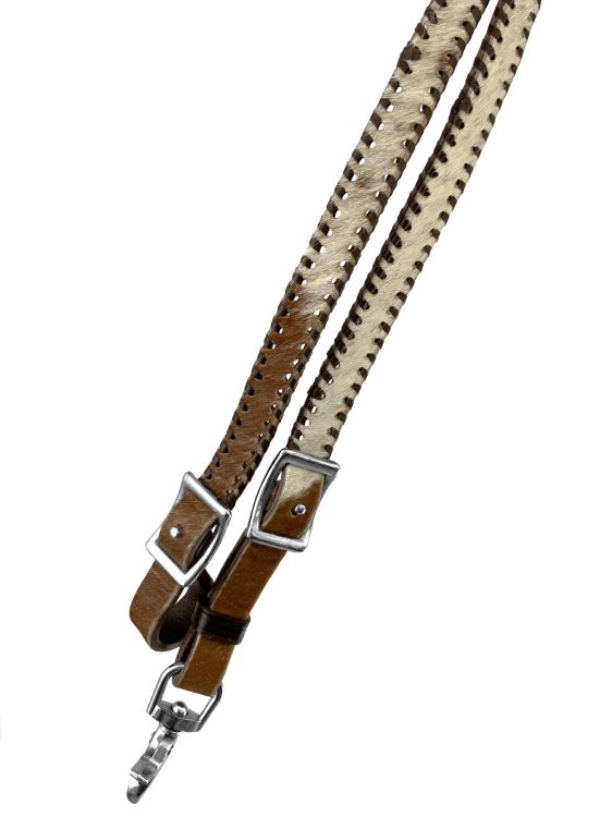 Showman Cowhide Whip Stitch Roping Reins