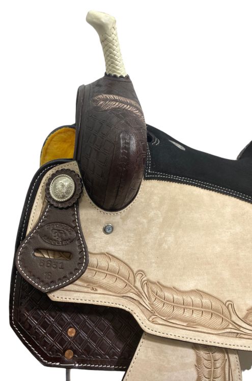 Double T PrariePlume Barrel Racer Saddle - 16 Inch