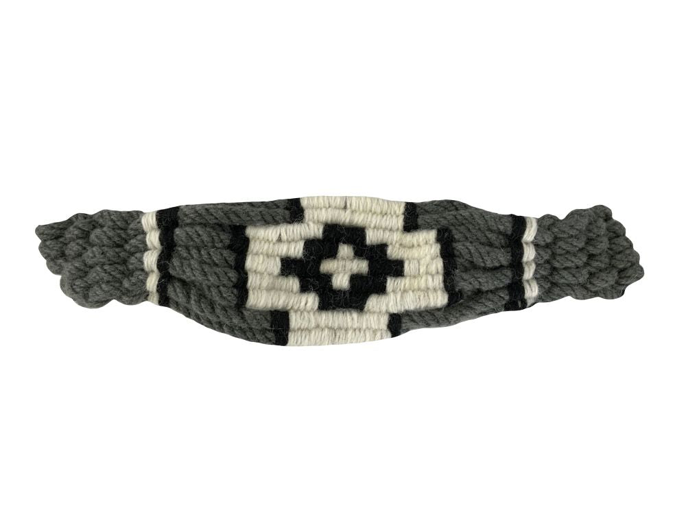 Showman Black Nylon Mule Tape Halter with Mohair Noseband
