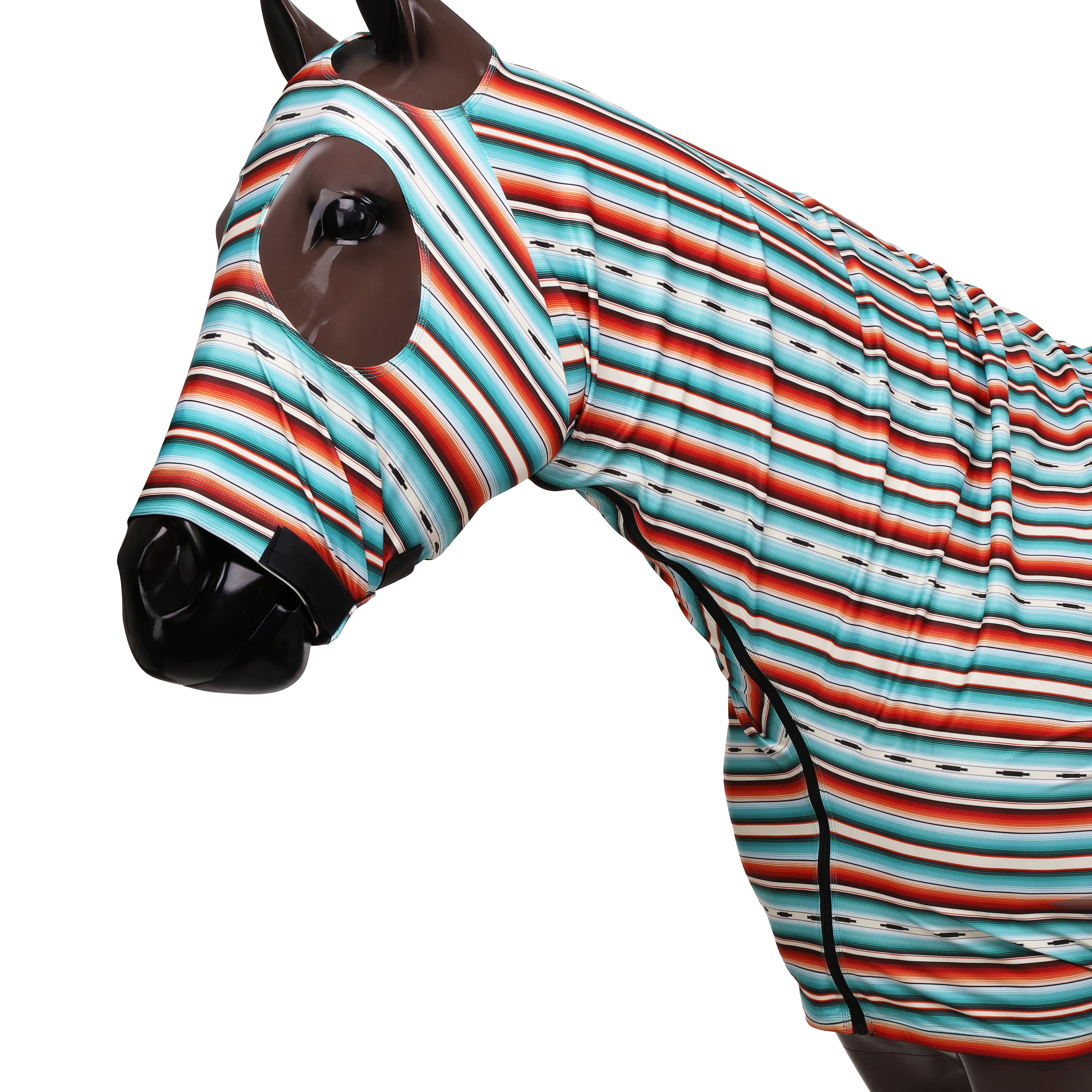 Showman Teal Serape Full Body Slinky with Zipper