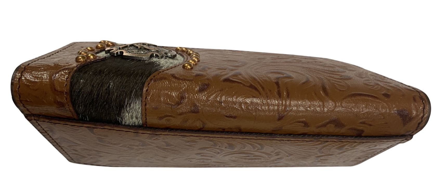 Medium Floral Tooled Hair on Cowhide Rodeo Bi-fold Wallet