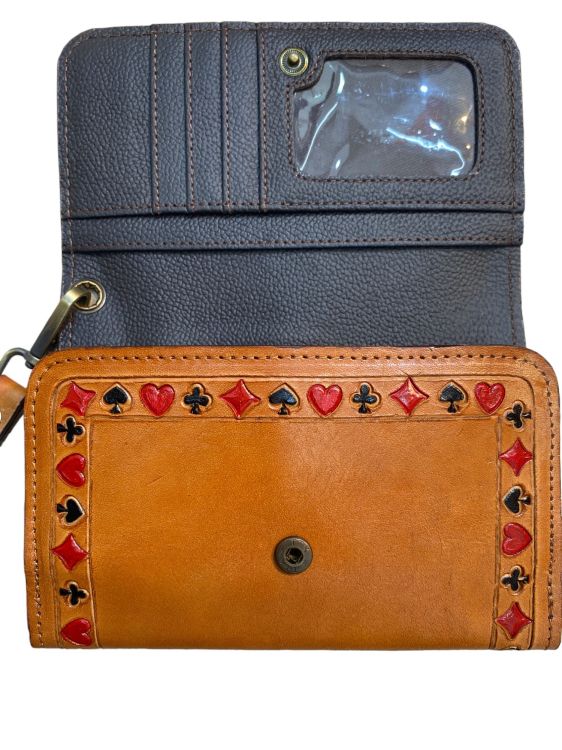 Klassy Cowgirl Leather Clutch Phone Wallet - 'Four of a Kind'