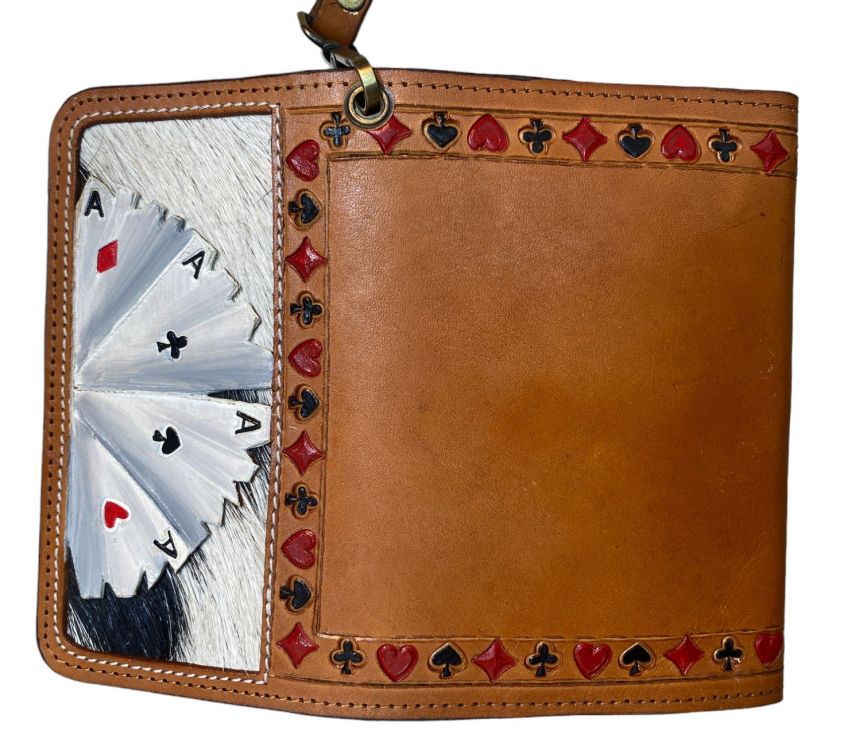 Klassy Cowgirl Leather Clutch Phone Wallet - 'Four of a Kind'