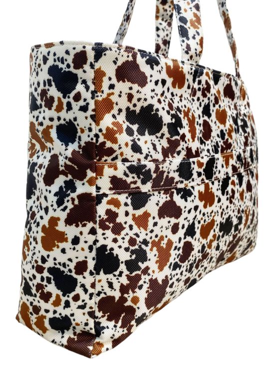 Showman Cow Print Nylon Travel Tote