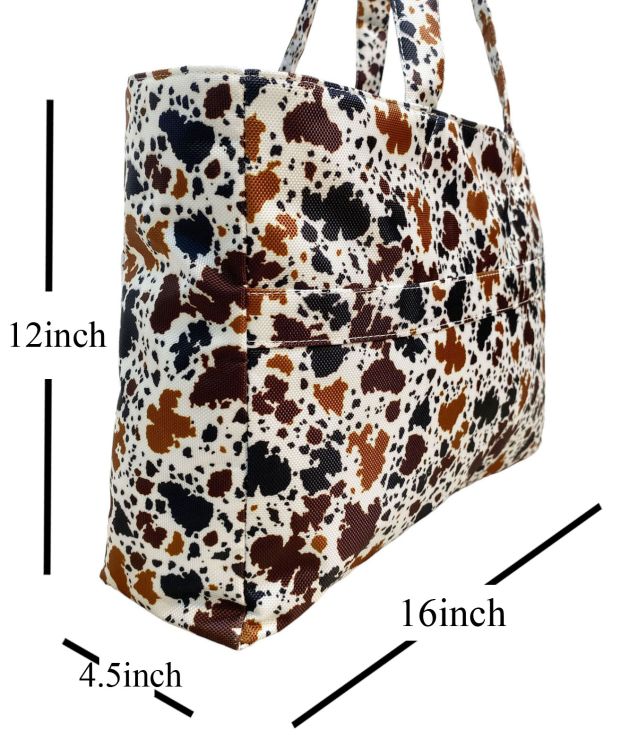 Showman Cow Print Nylon Travel Tote