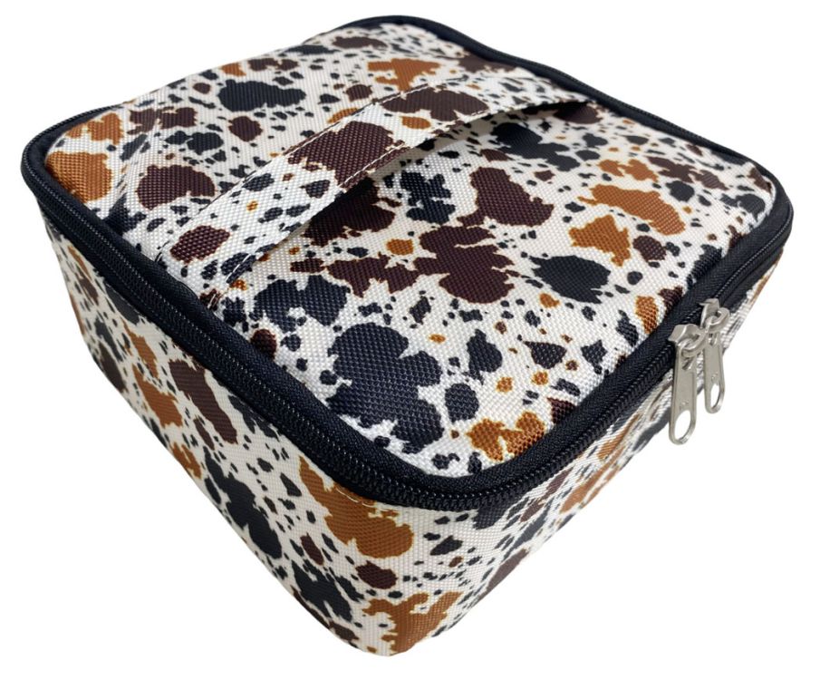 Showman Cow Print Nylon Cosmetic Case