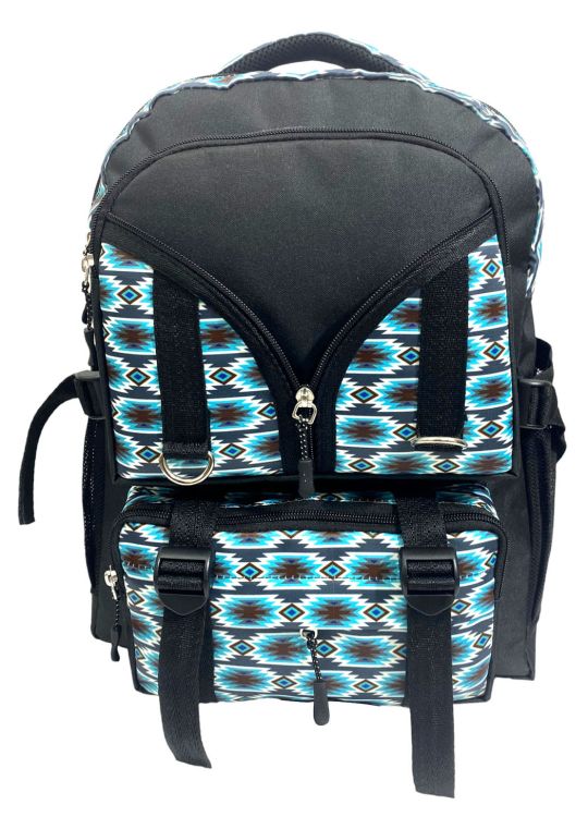 Showman Gray Blue Aztec Tactical Backpack
