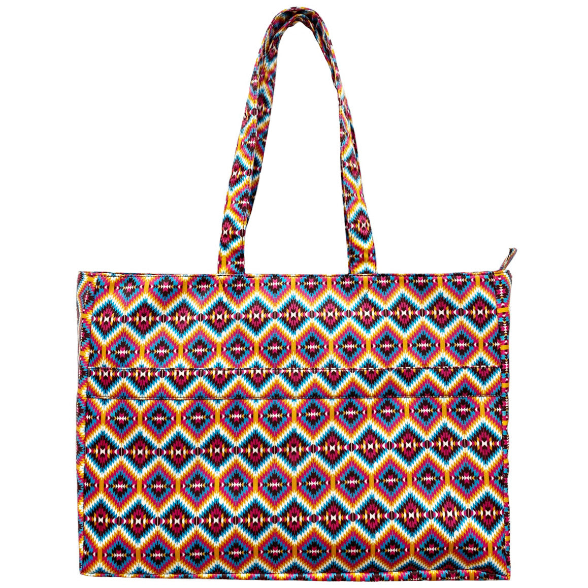 Showman Bright Pink Aztec Nylon Travel Tote