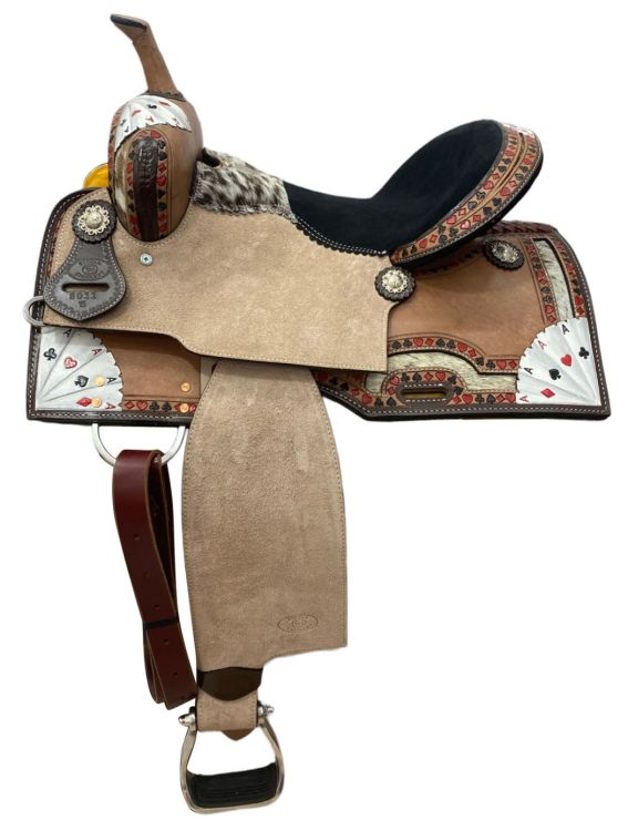 14", 15" Circle S Four of a Kind Barrel Style Saddle Set