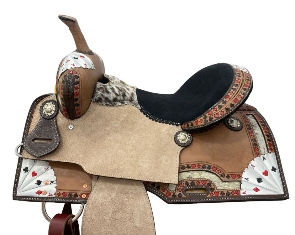 14", 15" Circle S Four of a Kind Barrel Style Saddle Set