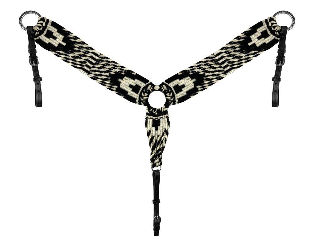 Showman Sleek Storm Mohair One Ear Headstall and Breastcollar Set