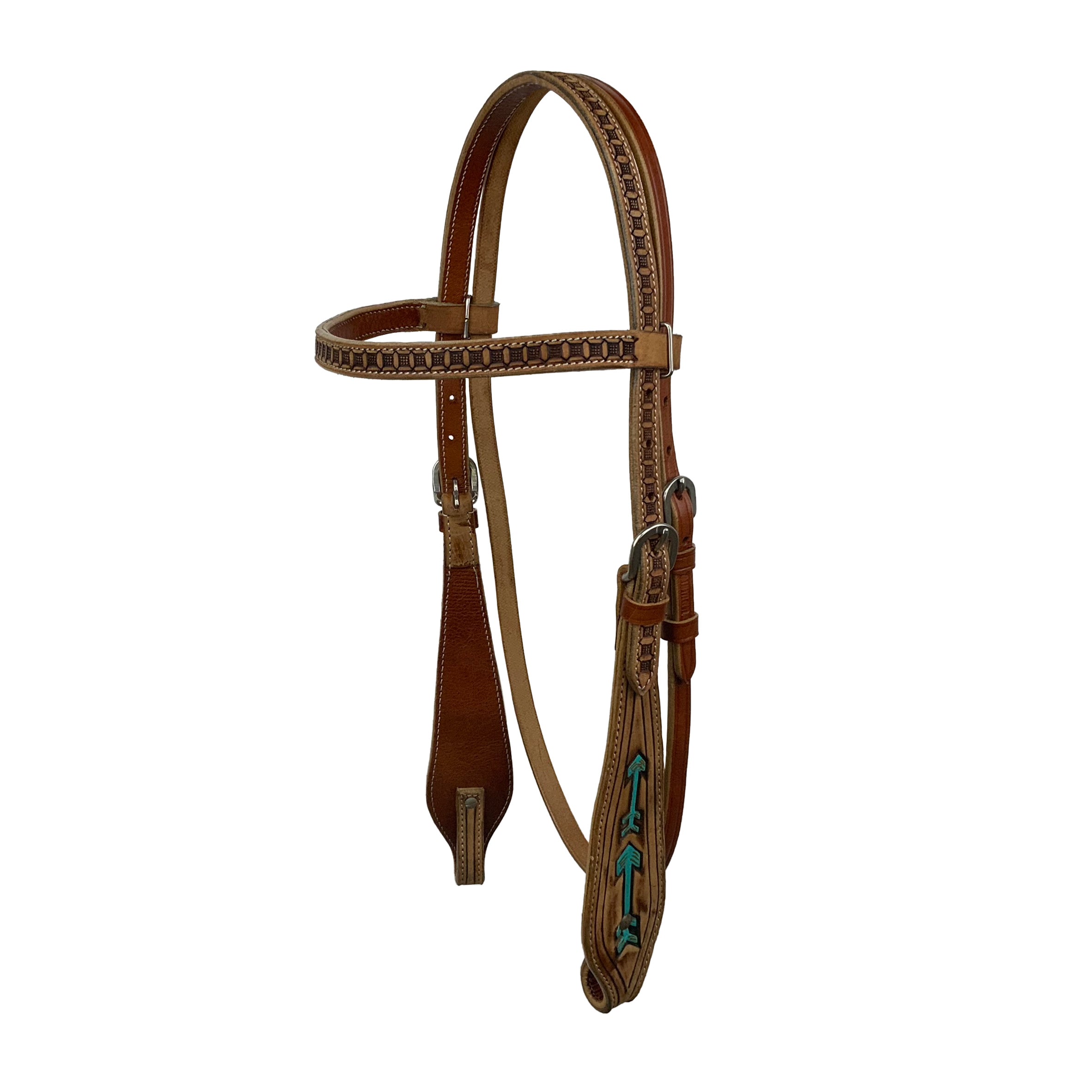 Showman Teal Arrows Browband Headstall and Breastcollar Set