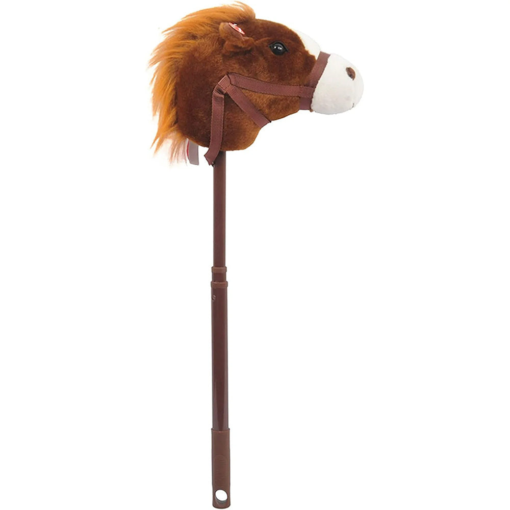 Showman Couture Adjustable Plush Stick Horse with Sound Effects