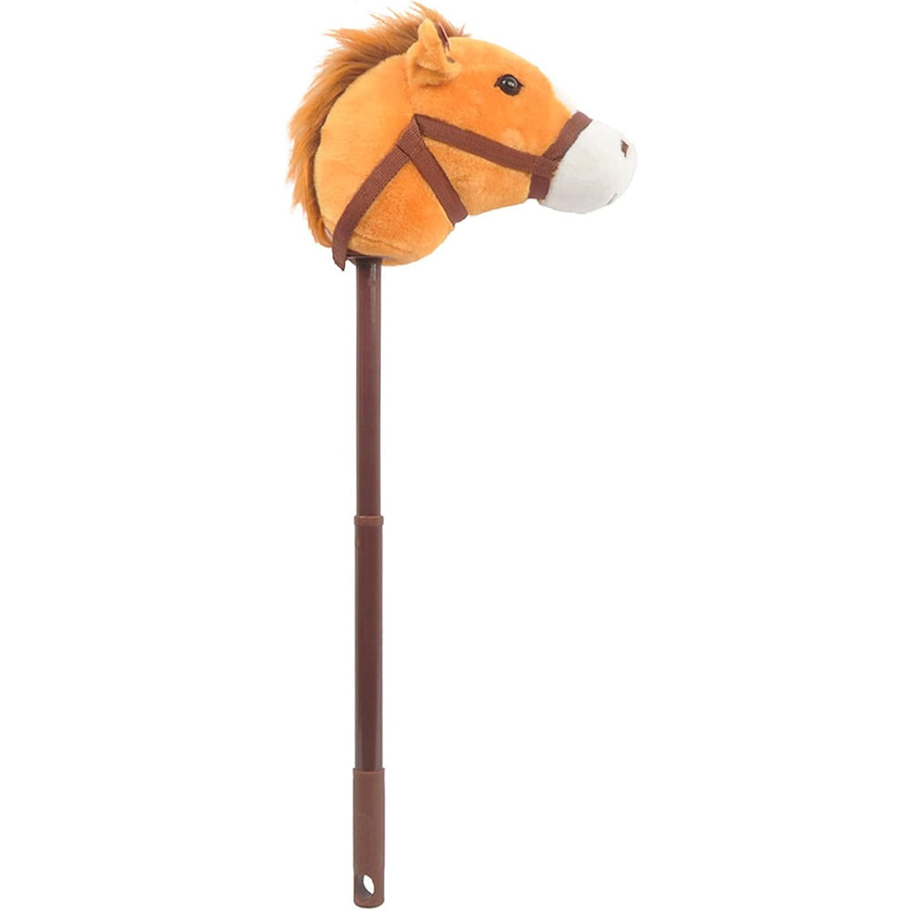 Showman Couture Adjustable Plush Stick Horse with Sound Effects