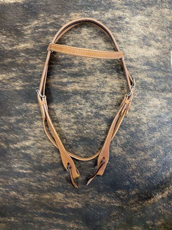 Showman Argentina Harness Cow Leather Browband Headstall