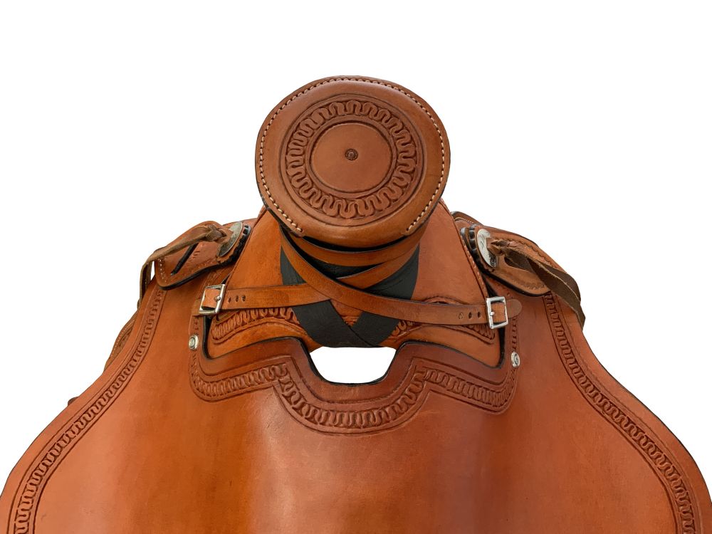 16" Wade Style Roping Saddle with Serpentine Border
