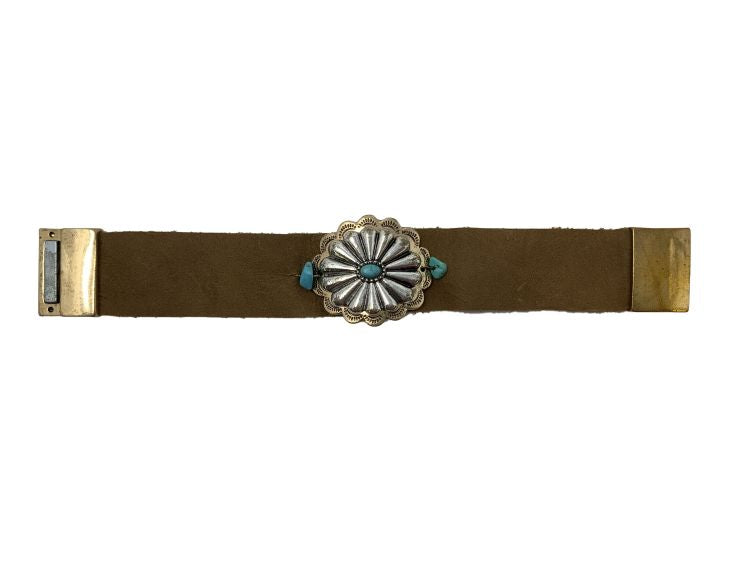 Silver Concho Magnetic Clasp bracelet