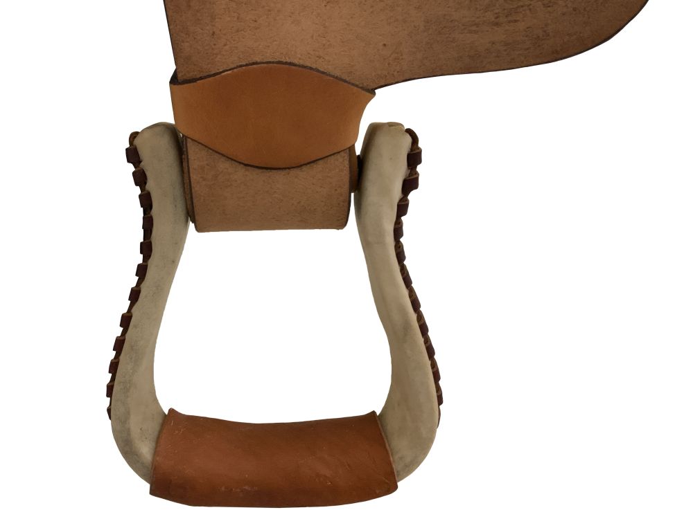 Argentina Cow Leather Roughout Western Roper Saddle - 16 Inch