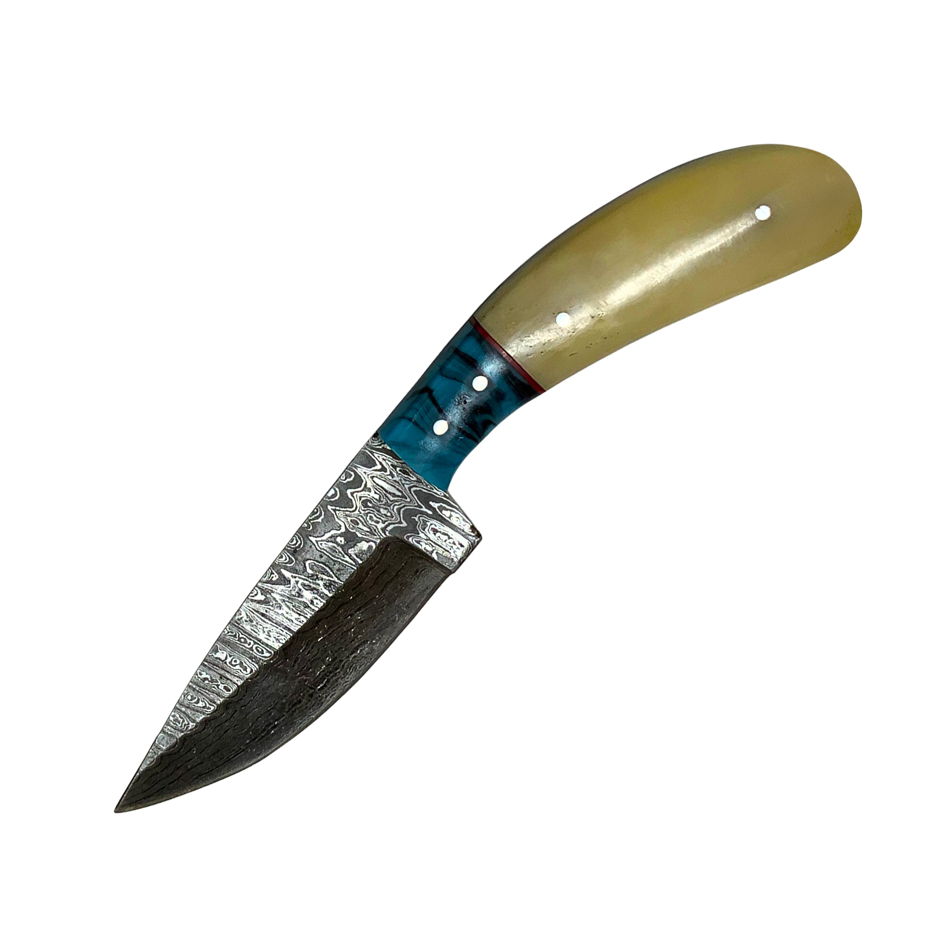 Wild Turkey-Handmade Collection Damascus Blade Knife with 3-1/2" blade