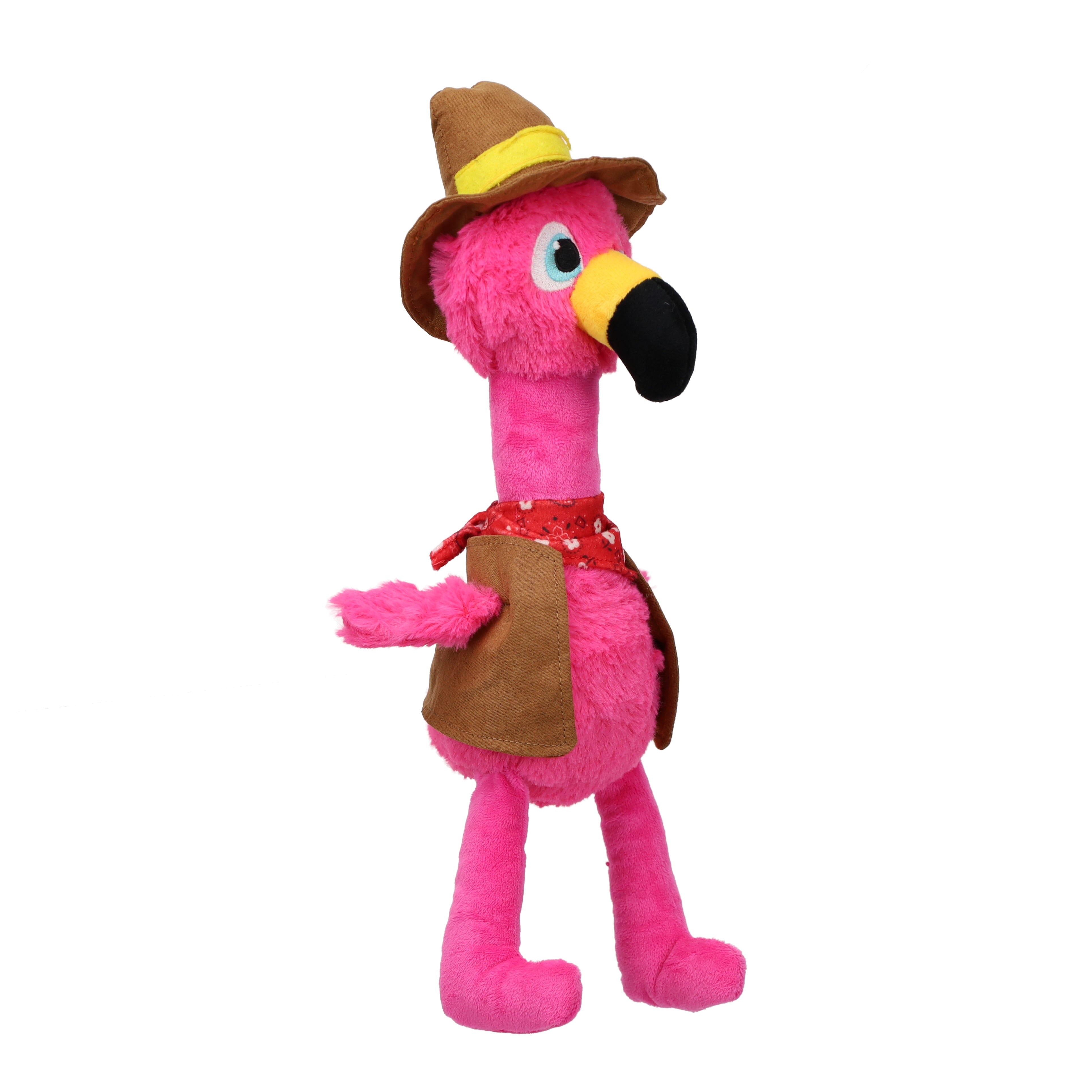 Rodeo Flamingo Plush Squeaky Dog Toy