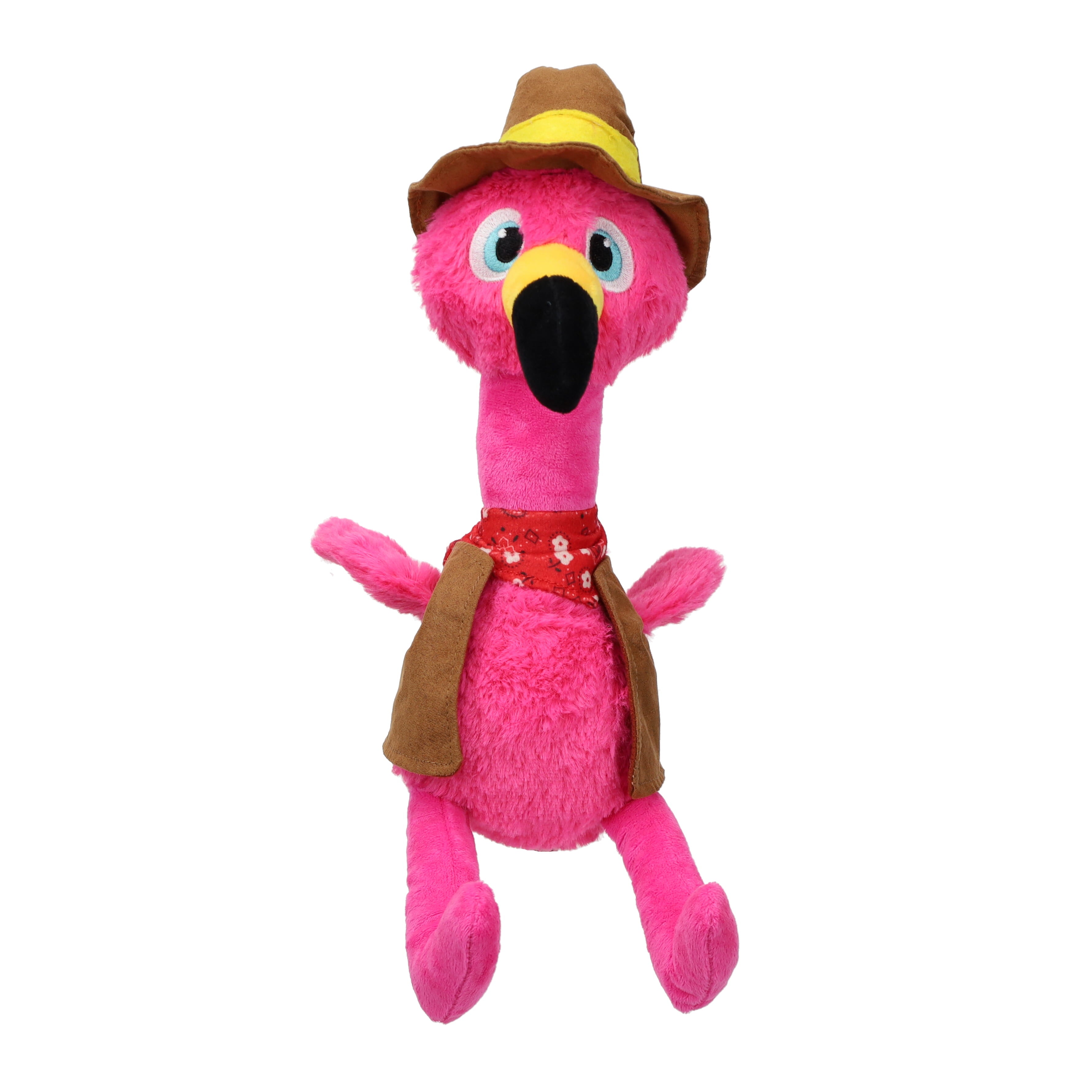 Rodeo Flamingo Plush Squeaky Dog Toy