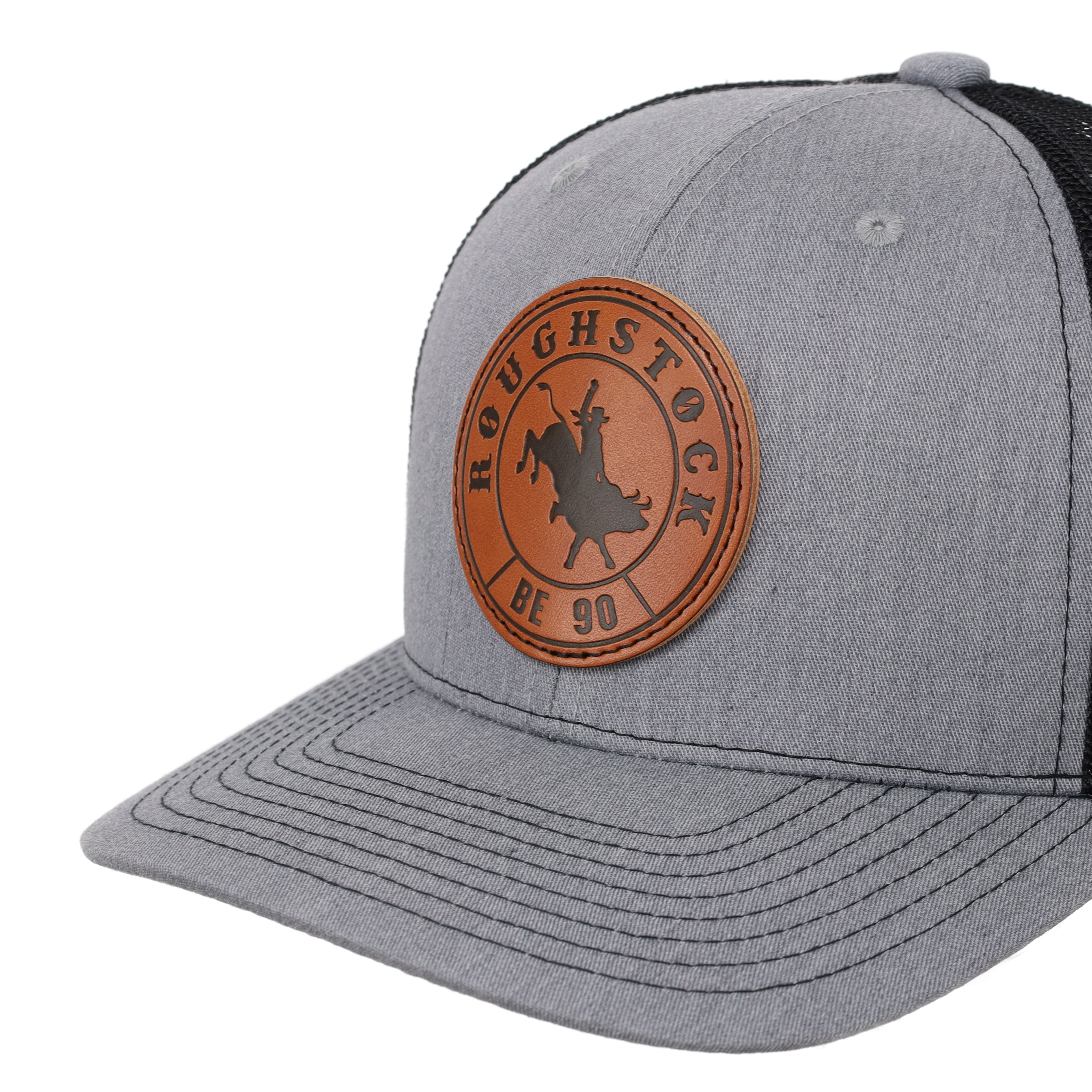 Bull Rider Patch Grey Baseball Cap