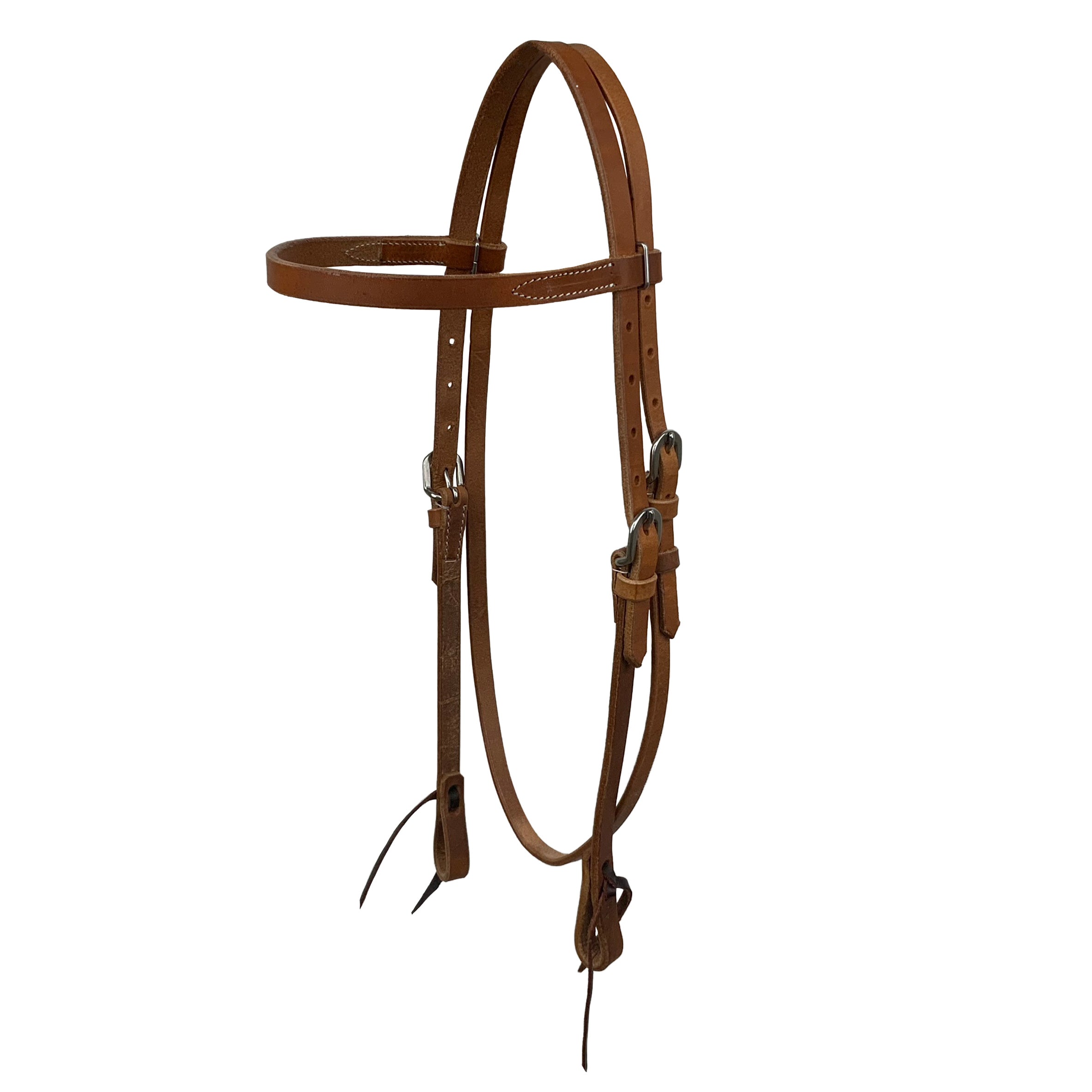 New! Showman Rawhide Argentina Cow Leather Browband Headstall - Mini/Small Pony