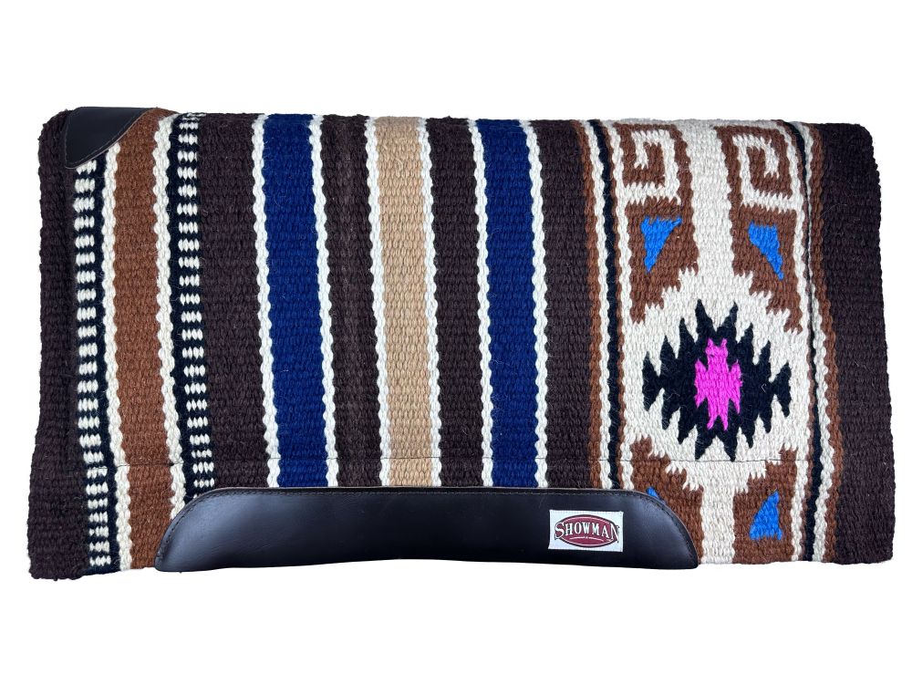 Showman 36" X 34" New Zealand Wool Cutter Style Striped Saddle Pad