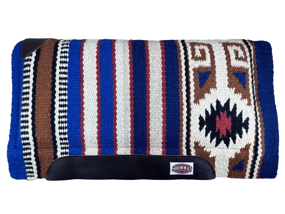 Showman 36" X 34" New Zealand Wool Cutter Style Striped Saddle Pad