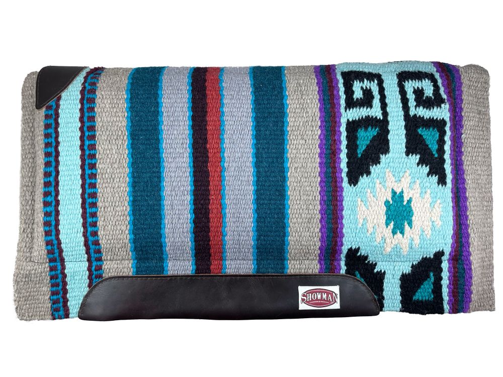 Showman 36" X 34" New Zealand Wool Cutter Style Striped Saddle Pad