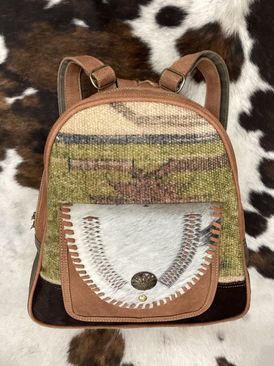 Klassy Cowgirl Surreal Upcycled Backpack Bag