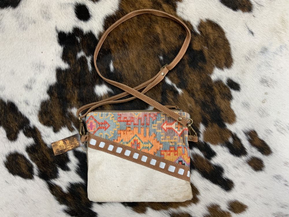Klassy Cowgirl Southwest Brights Upcycled Crossbody Bag