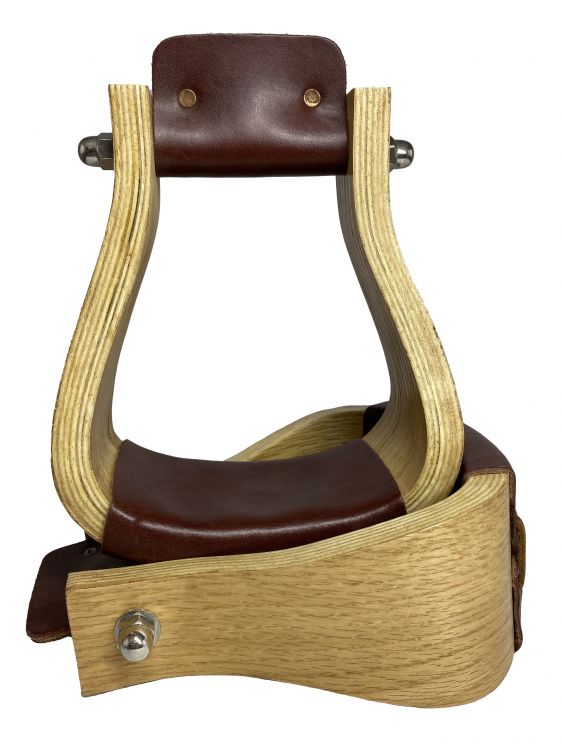 Showman White Ashwood Wooden stirrups