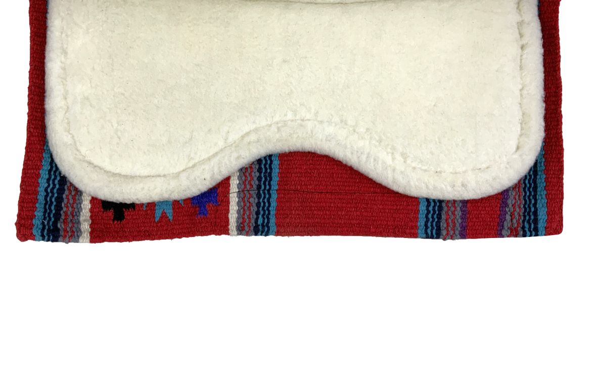 Showman 36" x 34" Wool Top Contoured Memory Felt Bottom Saddle Pad