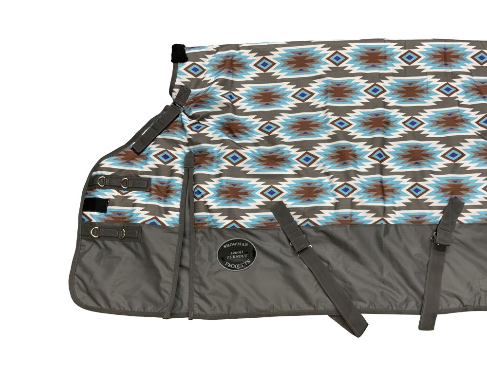 Showman Southwest Print 1200D Waterproof and Breathable Turnout Blanket