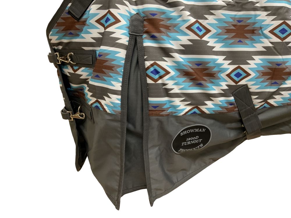 Showman Southwest Print 1200D Waterproof and Breathable Turnout Blanket