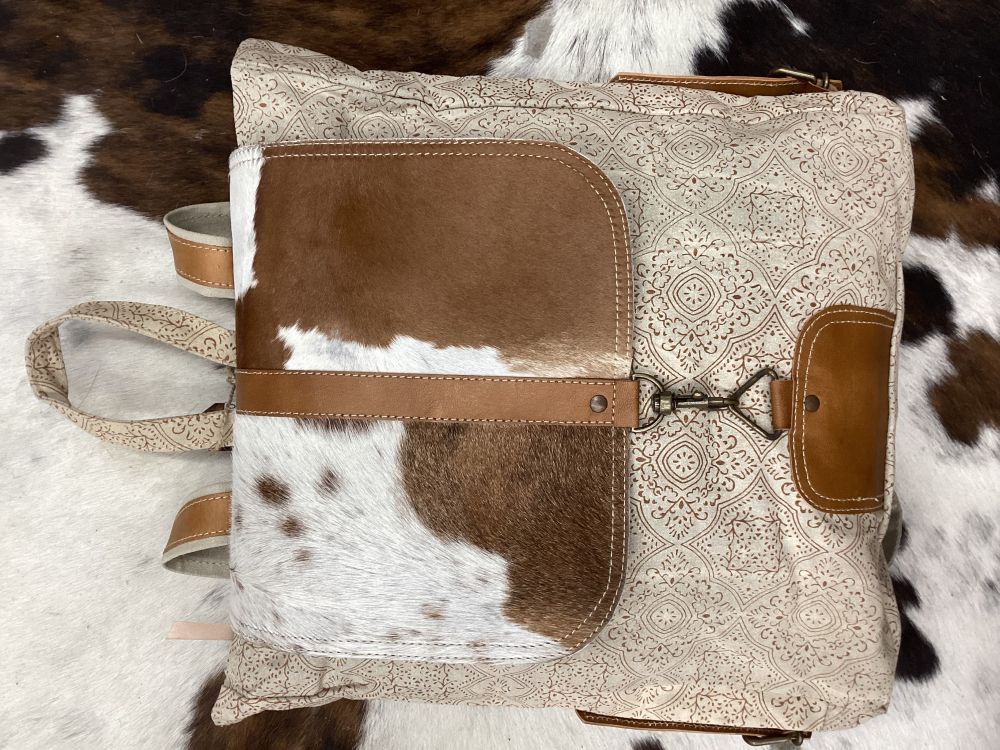 Klassy Cowgirl Oriental Ivory Upcycled Backpack Bag