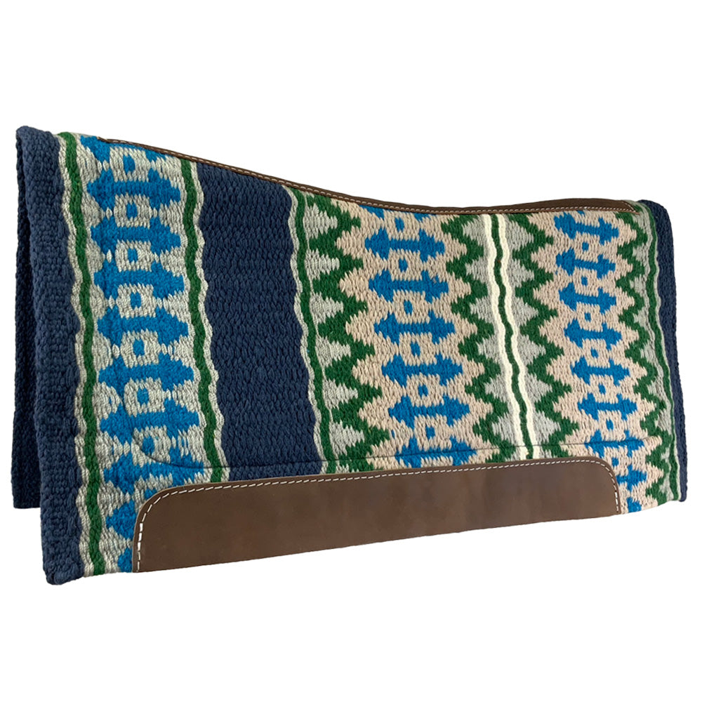 Showman 36" X 34" Wool Top Contoured Memory Felt Bottom Saddle Pad - Dusk