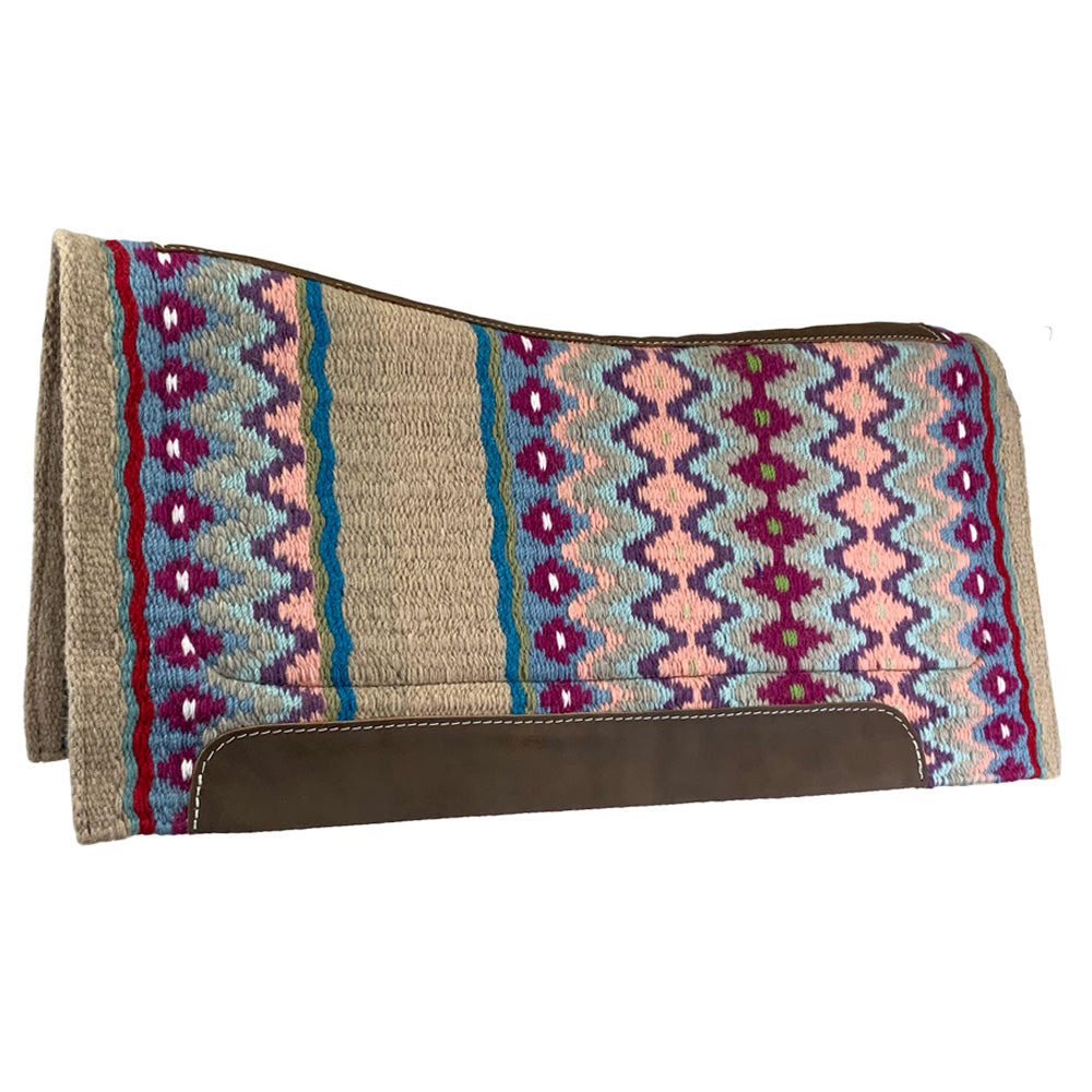 Showman 36" X 34" Wool Top Contoured Memory Felt Bottom Saddle Pad - Dusk