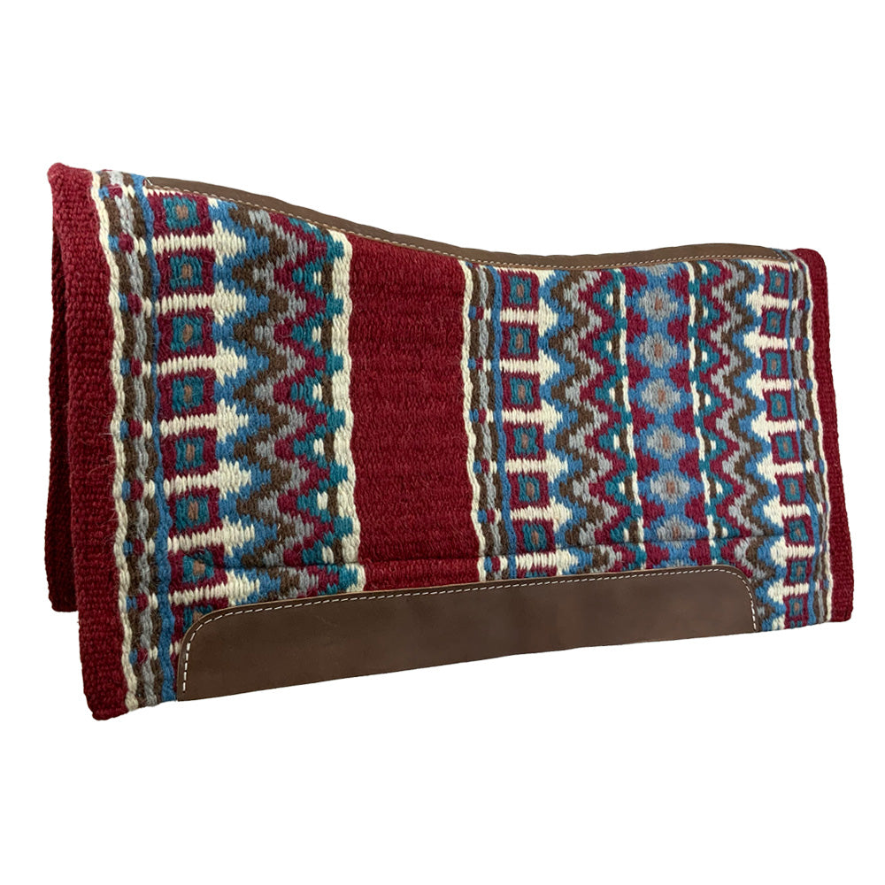 Showman 36" X 34" Wool Top Contoured Memory Felt Bottom Saddle Pad - Summer Sunsets