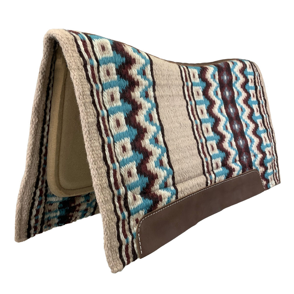 Showman 36" X 34" Wool Top Contoured Memory Felt Bottom Saddle Pad - Summer Sunsets