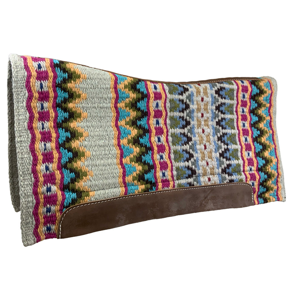 Showman 36" X 34" Wool Top Contoured Memory Felt Bottom Saddle Pad - Spring Mornings
