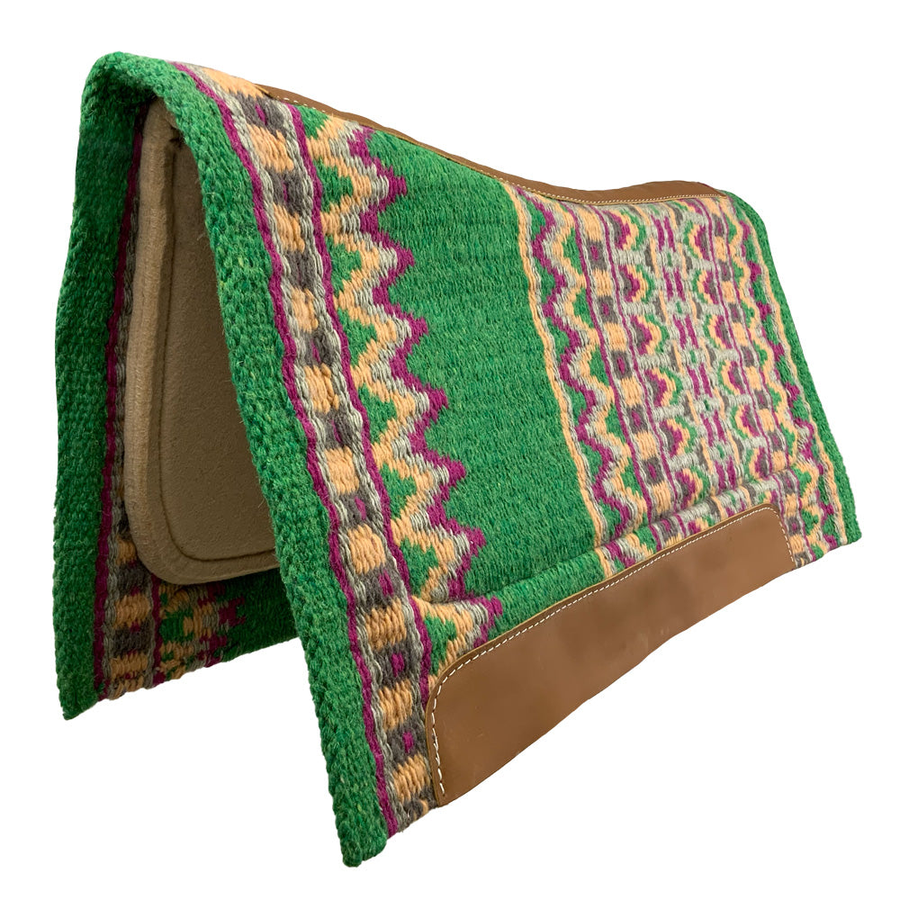 Showman 36" X 34" Wool Top Contoured Memory Felt Bottom Saddle Pad - Spring Mornings