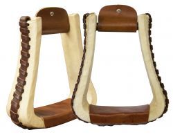 Detailed shot of the stirrup's base, showcasing grip and stability for secure riding.